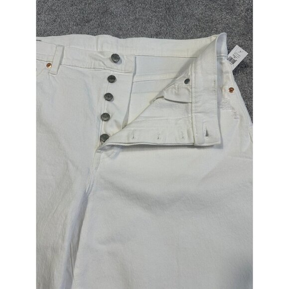 Gap Shorts Womens 16 White Cheeky Midi High Rise Stretch Button Fly NWT - Picture 5 of 12